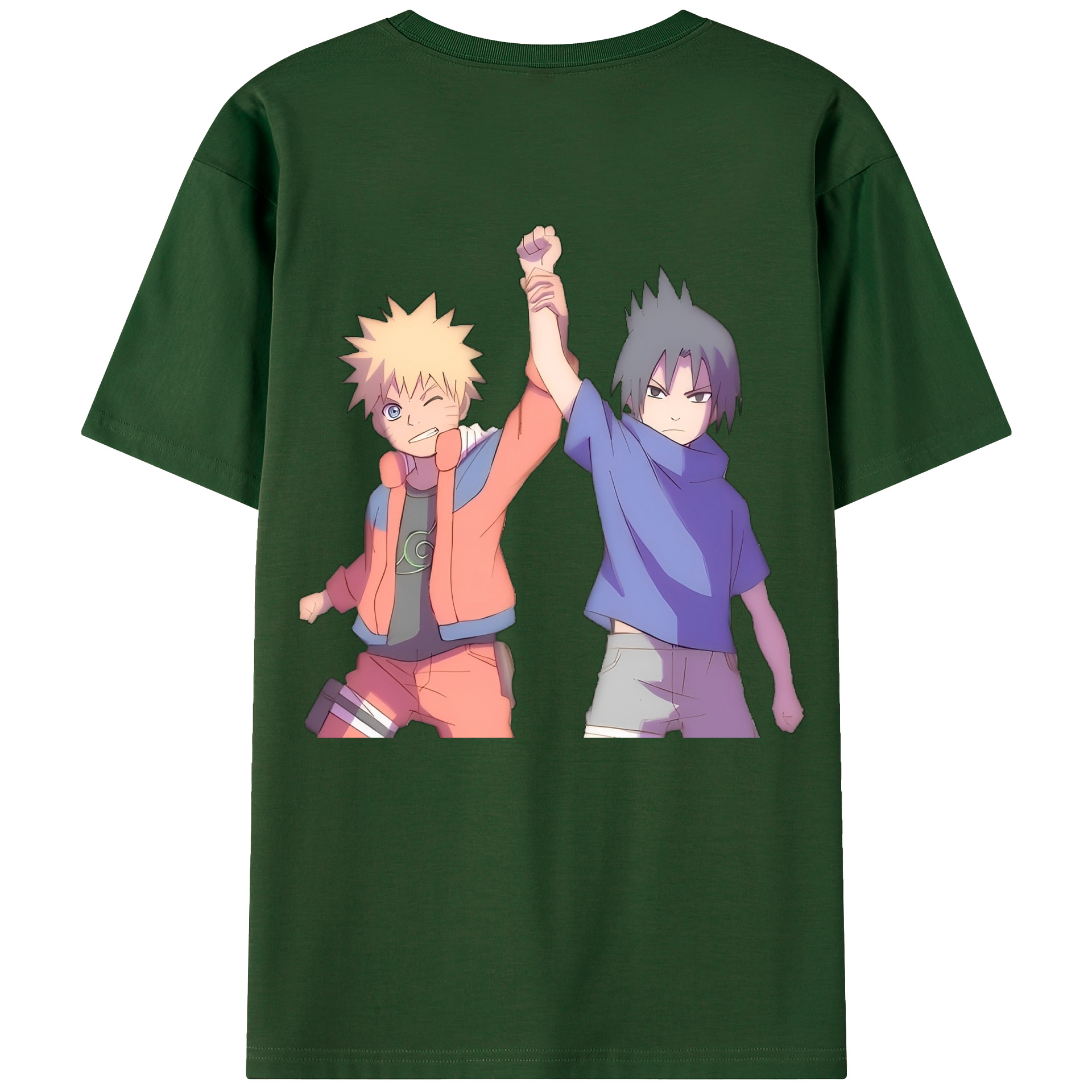 （画像用） NARUTO -ナルト- うちは サスケ Uchiha Sasuke 綿100％半袖Tシャツ（背面プリント）